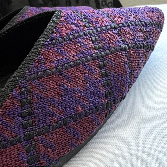 ROTHY’S: “The Point” in Cranberry Plaid, Size 9.5 NIB - Picture 8 of 14